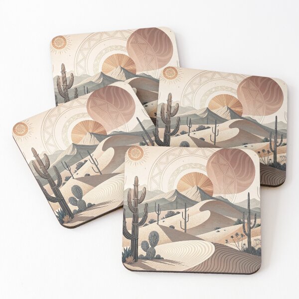 Item preview,  Minimalist Abstract Desert with Cacti  designed and sold by zaina.sho.