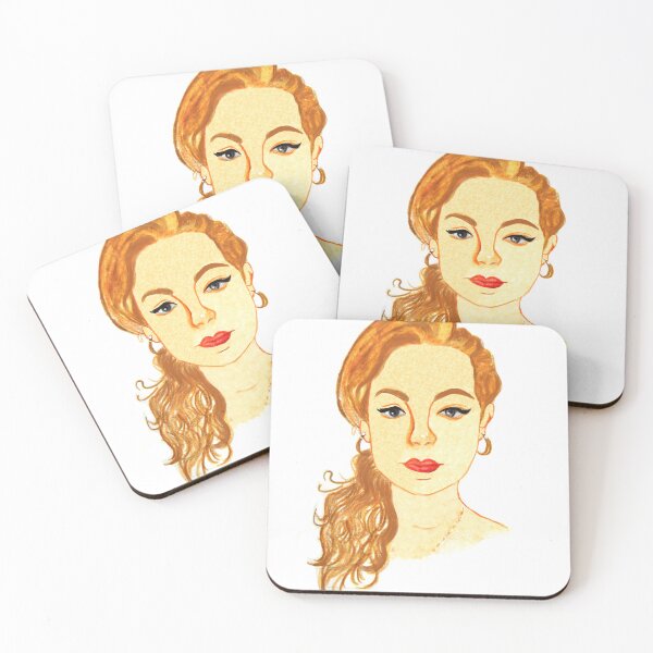 Item preview, Christina, Redhead Woman Watercolor Portrait designed and sold by the little fennec.
