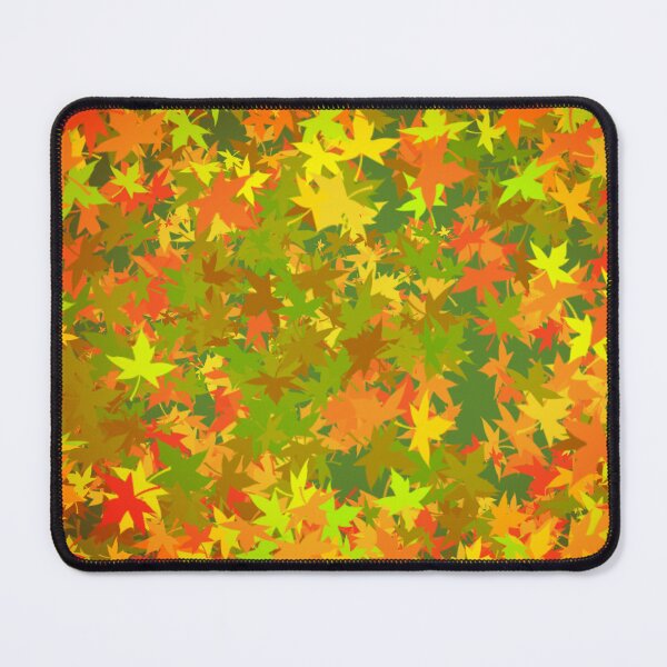 Item preview, Abstract fall autumn random leaves pattern wallpaper background designed and sold by SpinklyCreations.