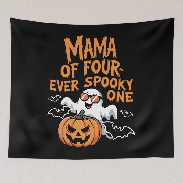 Item preview, Mama of Four-ever Spooky One Halloween 4th Birthday Party designed and sold by ValerieRodrigue.