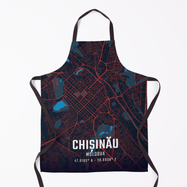 Item preview, Chișinău Red & Blue Minimalist Map designed and sold by HomeLivingCo.