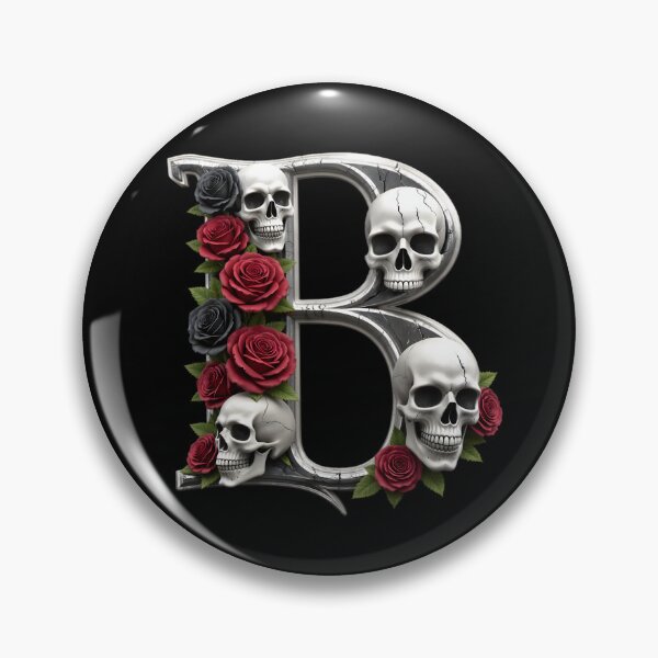 Item preview, B, Ornate Skull Halloween Letters, Gothic Font, Halloween Alphabet Print, Spooky Letters for Hoodie & Merch designed and sold by TheGaliyaStudio.