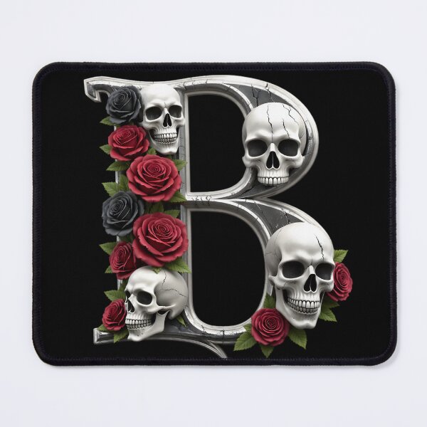 Item preview, B, Ornate Skull Halloween Letters, Gothic Font, Halloween Alphabet Print, Spooky Letters for Hoodie & Merch designed and sold by TheGaliyaStudio.