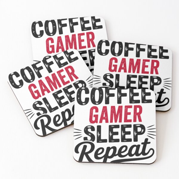 Item preview,  Coffee Gamer Sleep Repeat - Funny Gamer Lover designed and sold by JAYRODR.