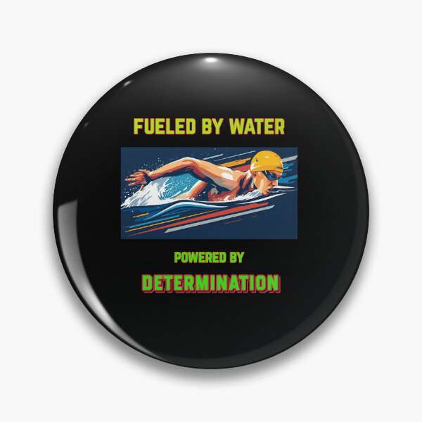 Artikelvorschau, Angetrieben durch Wasser, angetrieben durch Entschlossenheit | Schwimmer-T-Shirt / Geschenk für Schwimmer entworfen und verkauft von endurothreads.