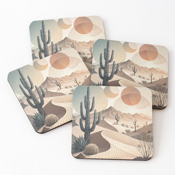 Item preview,   Minimalist Abstract Desert with Cacti  designed and sold by zaina.sho.