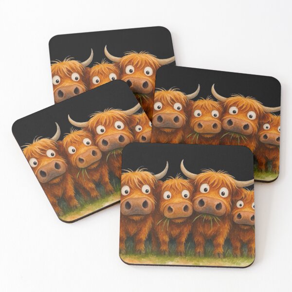 Item preview, Cute HiGHLaND CoW PRiNT SCoTTiSH ' FeLLaS ! ' Designs BY SHiRLeY MacARTHuR designed and sold by Shirley MacArthur Art.
