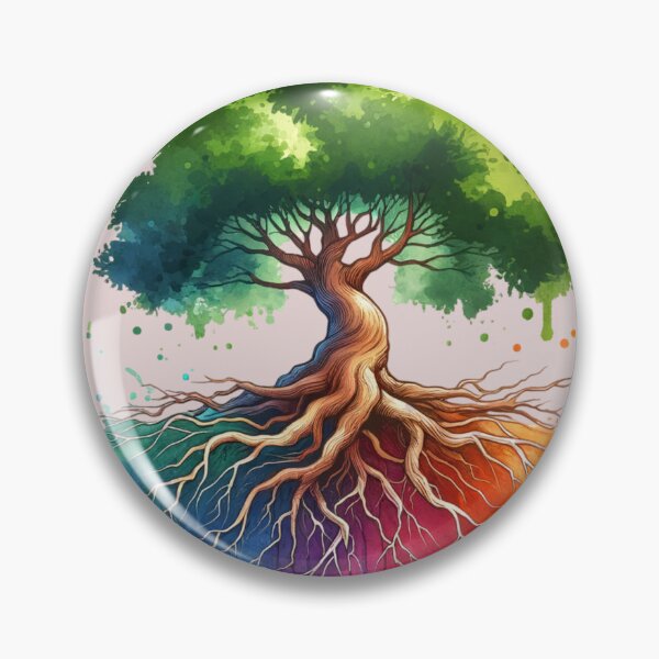 Item preview, Watercolor Tree of Life Rainbow Roots Art designed and sold by UXVisionCraft28.