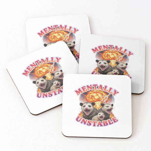 Item preview, Mentally Unstable, Mental Health, unhinged, funnyfits70, Humor, Funny, retro, vintages, funny quotes, animal humor, designed and sold by FunnyFits70.