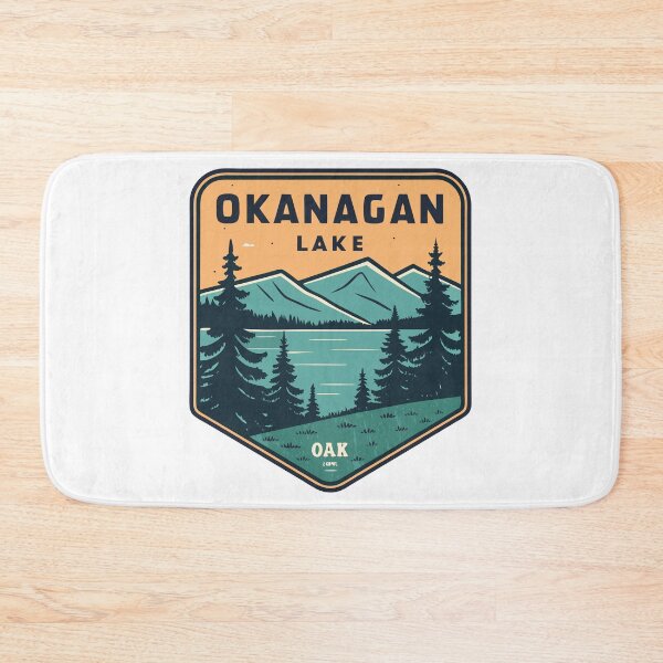 Item preview, Vintage Okanagan Lake Travel Badge – Retro Mountain and Pine Design designed and sold by VividOrganica.