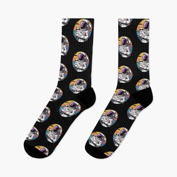 Item preview, Astronaut with Cat – Neon Summer Beach Space Design designed and sold by ColorSplash123.