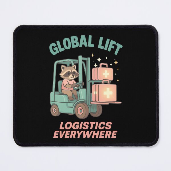 Item preview, Global Lift Logistics Everywhere – Funny Raccoon Forklift Operator Design designed and sold by ClinicalHubs.