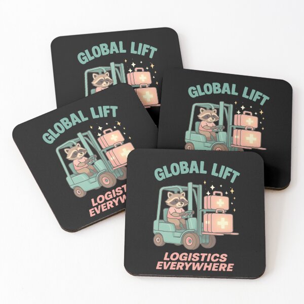 Item preview, Global Lift Logistics Everywhere – Funny Raccoon Forklift Operator Design designed and sold by ClinicalHubs.