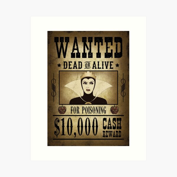 WANTED - for poisoning Art Print