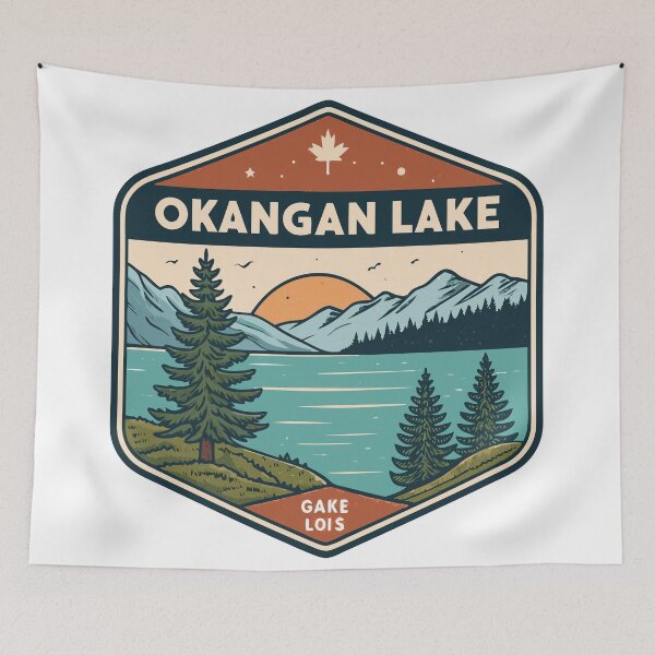 Item preview, Okanagan Lake Sunset – Minimalist Mountain Reflection Design designed and sold by VividOrganica.
