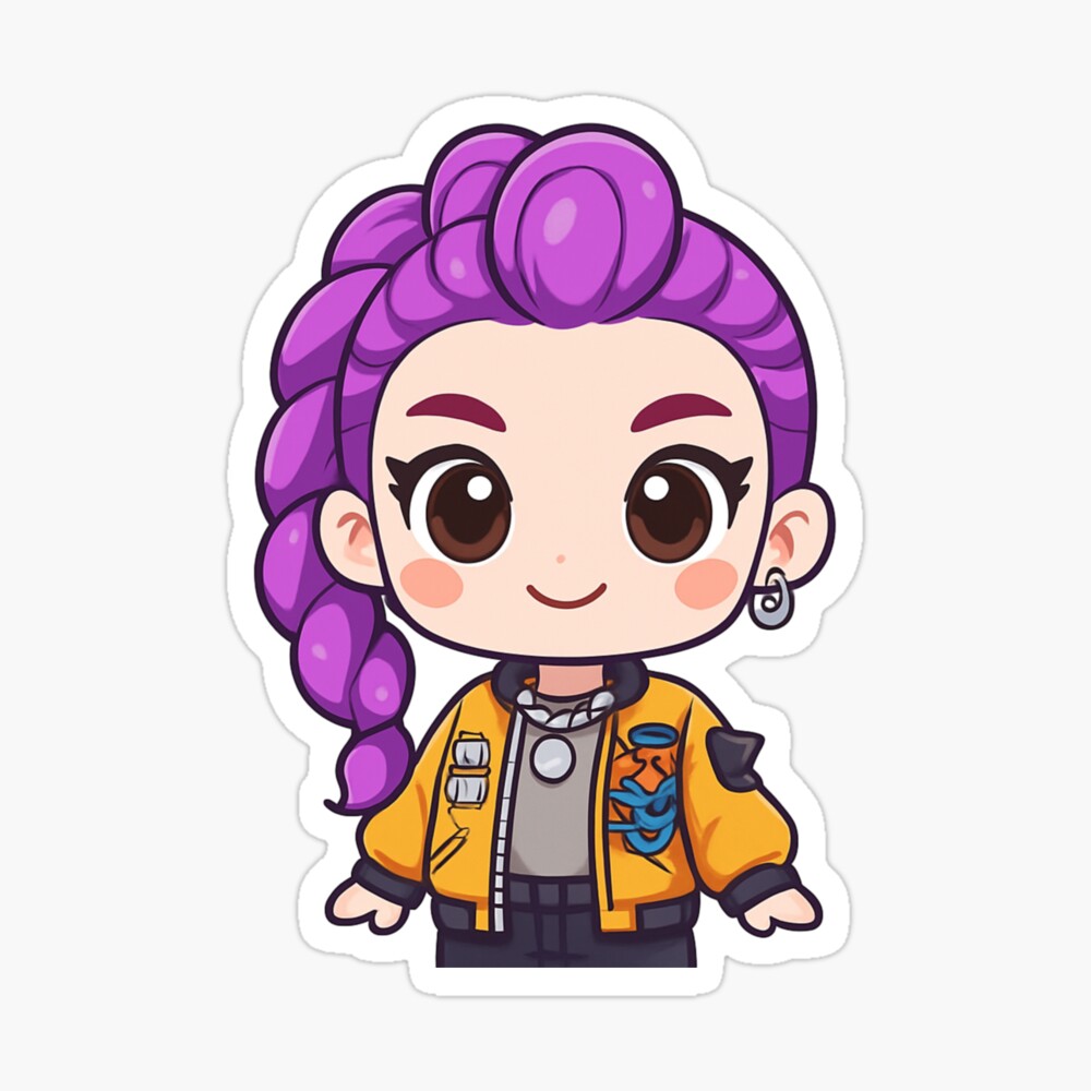 Kpop Demon Hunters Rumi Jacket Chibi Style Poster