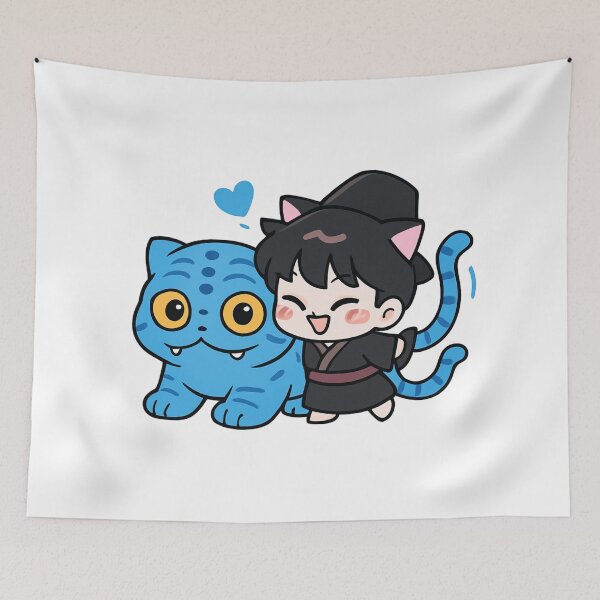 Item preview, Kpop Demon Hunters Jinu Cat Form Hug Scene designed and sold by nighto-0W.