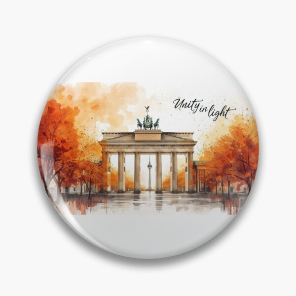 Item preview, Brandenburg Gate in autumn watercolor designed and sold by StormArte.