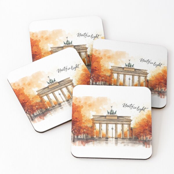 Item preview, Brandenburg Gate in autumn watercolor designed and sold by StormArte.