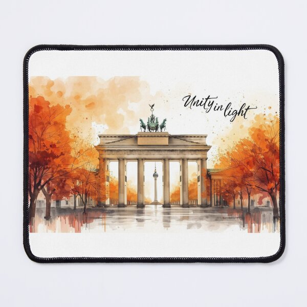Item preview, Brandenburg Gate in autumn watercolor designed and sold by StormArte.