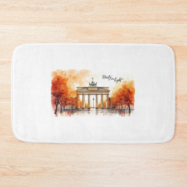 Item preview, Brandenburg Gate in autumn watercolor designed and sold by StormArte.