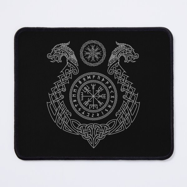 Item preview, Vikings Dragons whith Vegvisir, Helm of Awe and Futhark designed and sold by OniPicturesShop.