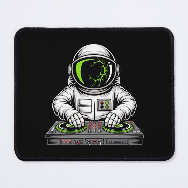 Item preview, Skeleton DJ Astronaut – Halloween Neon Space Music Design designed and sold by ColorSplash123.