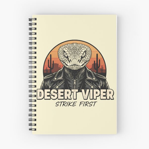 Item preview, Desert Viper in Leather Biker Jacket | Strike First Snake Art designed and sold by Imaginationbeyond.