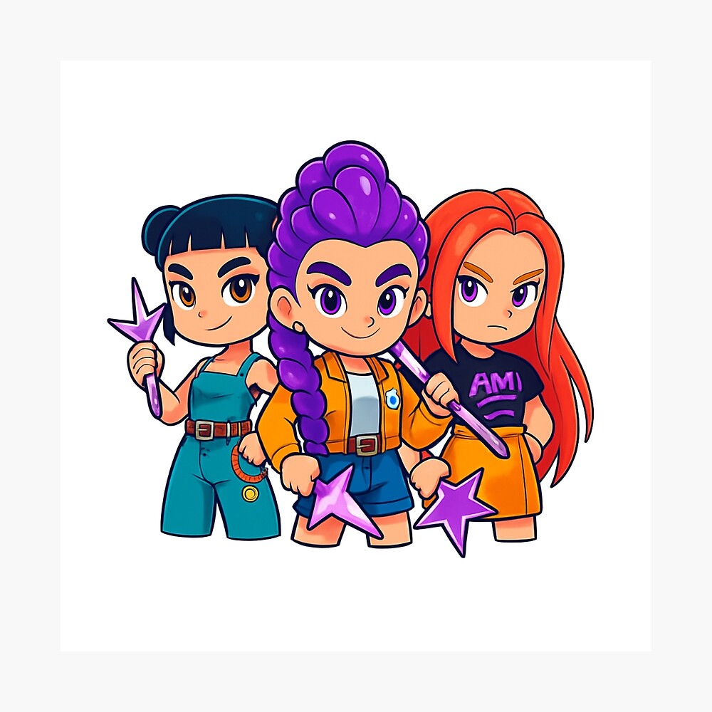 Kpop Demon Hunters Trio Power Stance Poster