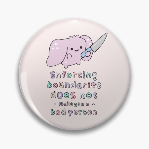 Item preview, Kawaii Bunny with Butter Knife Enforcing Boundaries Self-Care Design designed and sold by MakersFolly.