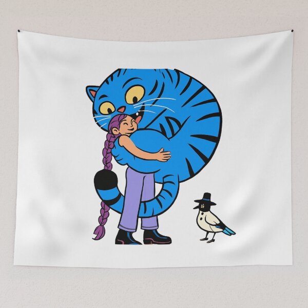 Item preview, Kpop Demon Hunters Rumi Hugging Blue Tiger Spirit designed and sold by nighto-0W.
