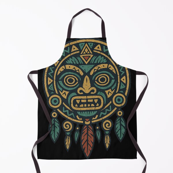 Item preview, Mayan Tribal Mask Ancient Sun Symbol Distressed designed and sold by AncientVibes.
