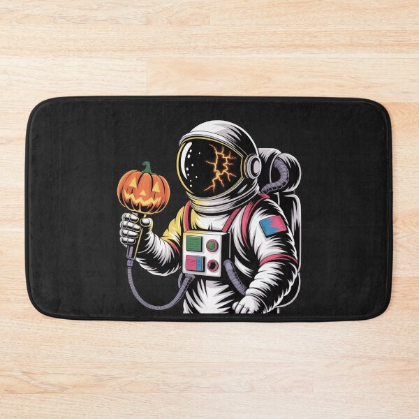 Item preview, Astronaut Rapper Pumpkin Mic – Halloween Neon Hip-Hop Space Design designed and sold by ColorSplash123.