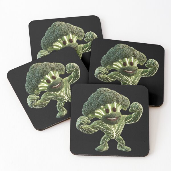 Item preview, healthyfood strong broccoli with beard designed and sold by CrunchyGoats.