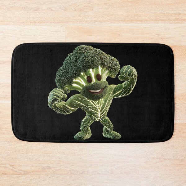 Item preview, healthyfood strong broccoli with beard designed and sold by CrunchyGoats.