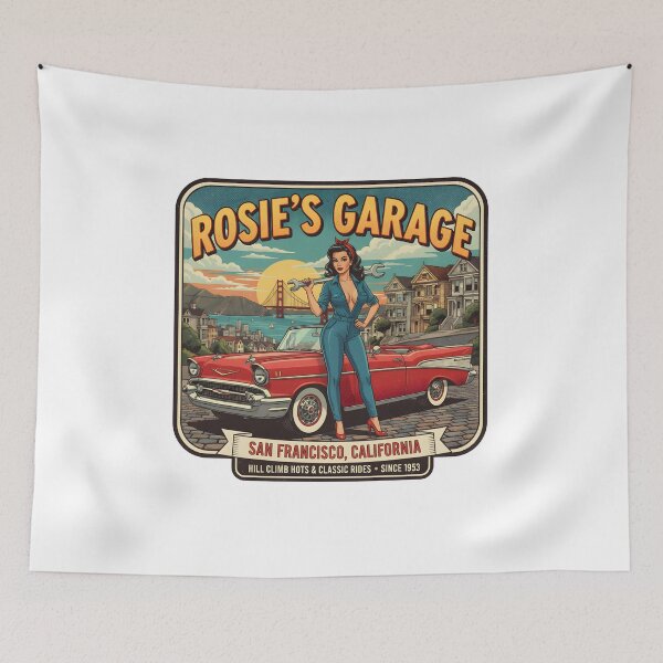 Item preview, Rosie's Garage - San Francisco, California - Hill Climb Hots & Classic Rides Since 1953 designed and sold by RedDelaney.