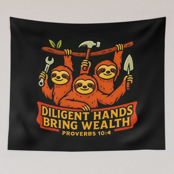 Item preview, Proverbs 10:4 Diligent Hands Bring Wealth designed and sold by plushism.