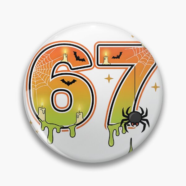 Item preview, Halloween 67 Number Spooky Pumpkin Spider Web Bat Candle Design designed and sold by ArtDesignTp.
