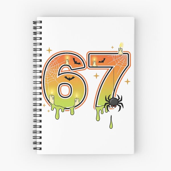 Item preview, Halloween 67 Number Spooky Pumpkin Spider Web Bat Candle Design designed and sold by ArtDesignTp.