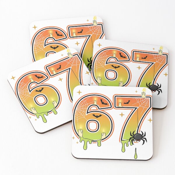 Item preview, Halloween 67 Number Spooky Pumpkin Spider Web Bat Candle Design designed and sold by ArtDesignTp.