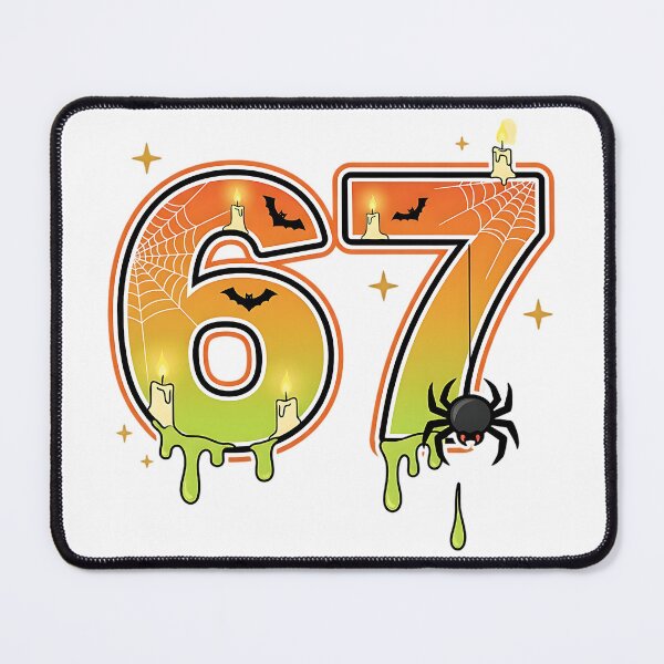 Item preview, Halloween 67 Number Spooky Pumpkin Spider Web Bat Candle Design designed and sold by ArtDesignTp.