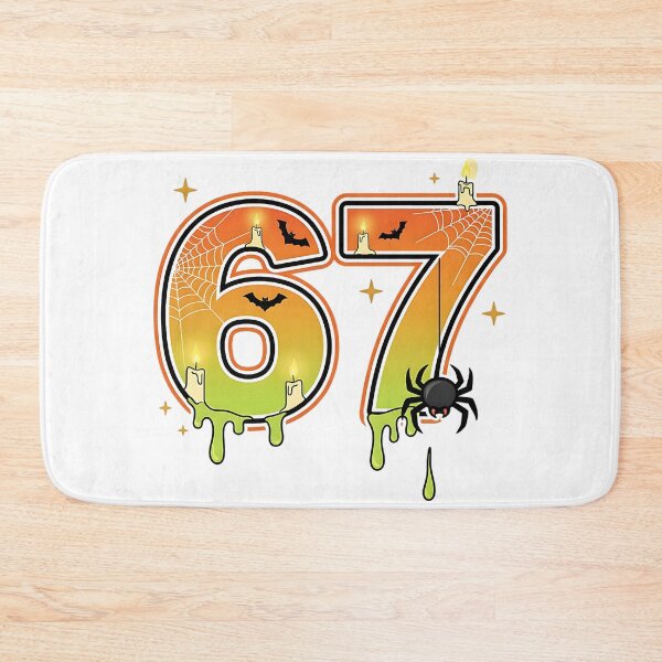 Item preview, Halloween 67 Number Spooky Pumpkin Spider Web Bat Candle Design designed and sold by ArtDesignTp.