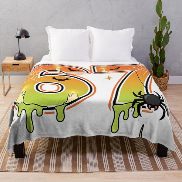 Item preview, Halloween 67 Number Spooky Pumpkin Spider Web Bat Candle Design designed and sold by ArtDesignTp.