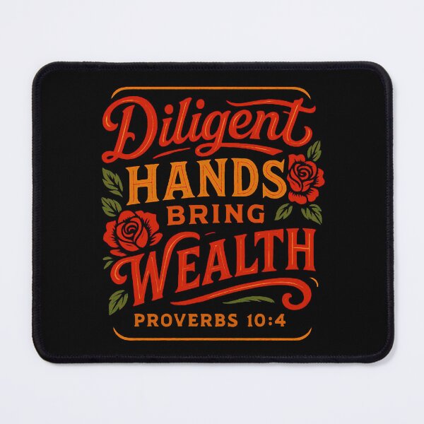 Item preview, Proverbs 10:4 Diligent Hands Bring Wealth designed and sold by plushism.