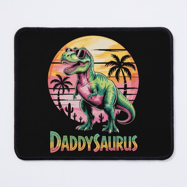 Item preview, Daddysaurus T-Rex with Sunglasses Standing in Front of a Sunset designed and sold by 89BLACK.
