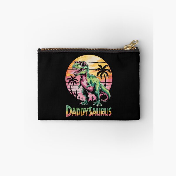 Item preview, Daddysaurus T-Rex with Sunglasses Standing in Front of a Sunset designed and sold by 89BLACK.