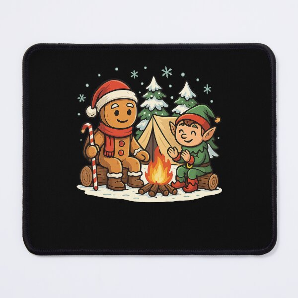Item preview, Camping Christmas Elf Camper Gingerbread Man Women Kids designed and sold by BlueBerry-Pengu.