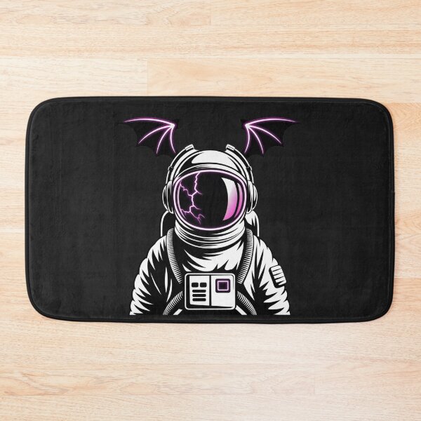 Item preview, Astronaut with Bat Headphones – Halloween Neon Hip-Hop Space Design designed and sold by ColorSplash123.