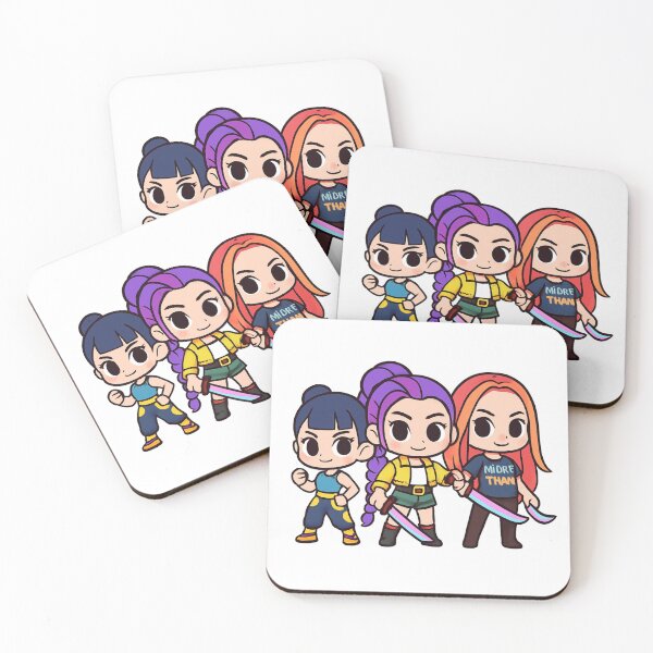 Item preview, Kpop Demon Hunters Mira Rumi Zoey Cup Heads designed and sold by nighto-0W.