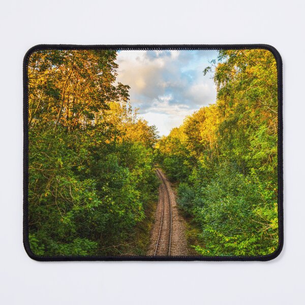 Item preview, Skipton, Airedale Line Railway Path Through Lush Forest designed and sold by Paul Thompson Photography.